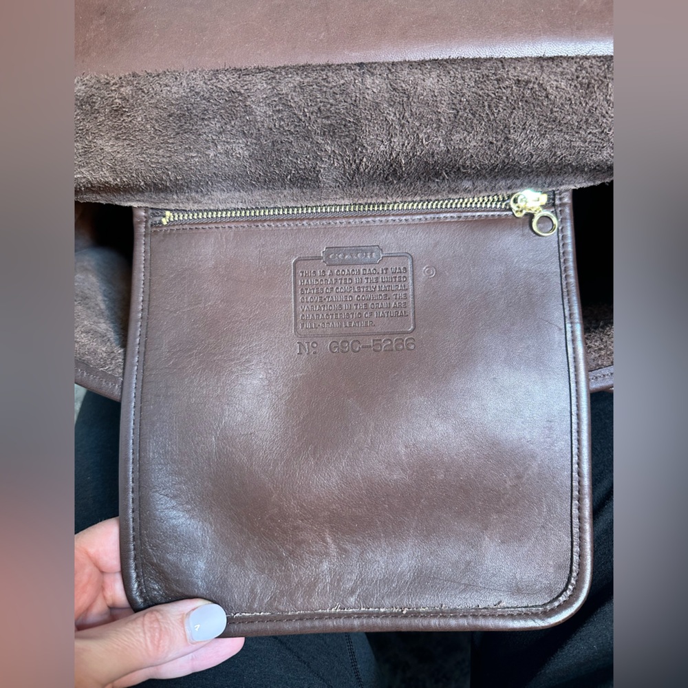 Vintage Coach Beekman 5266 Mocha dark brown leather briefcase bag made in USA - Picture 10 of 11